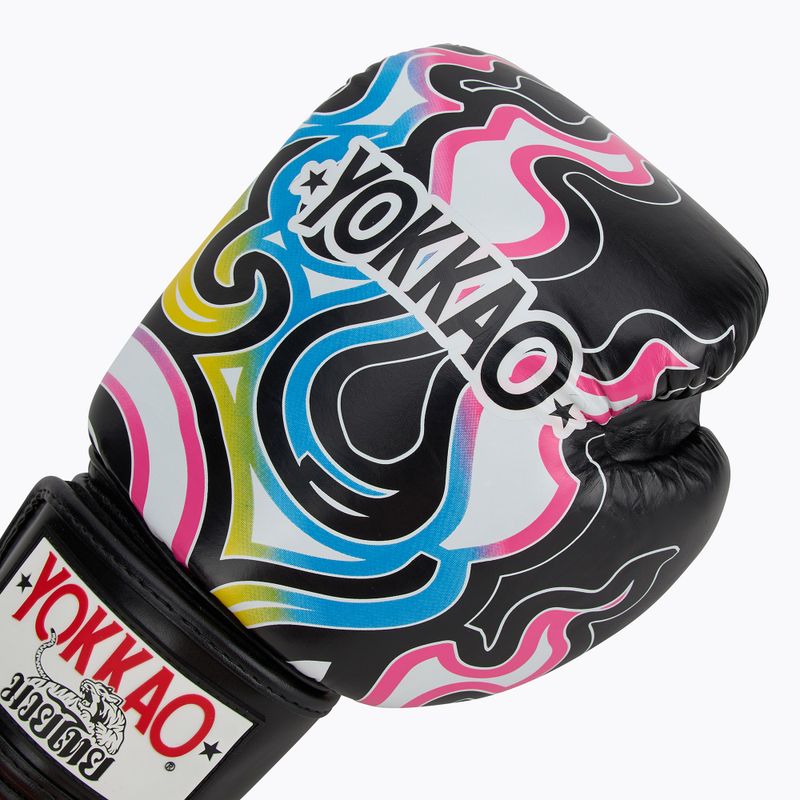 Mănuși de box pentru bărbați YOKKAO Flames black 5