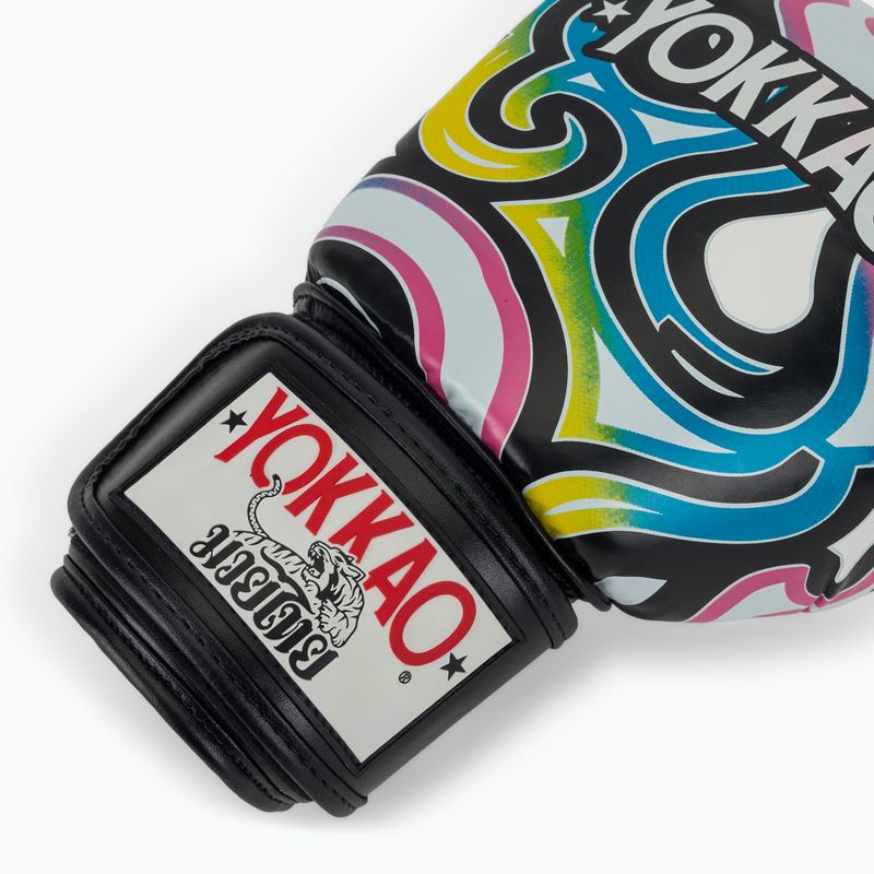 Mănuși de box pentru bărbați YOKKAO Flames white 6