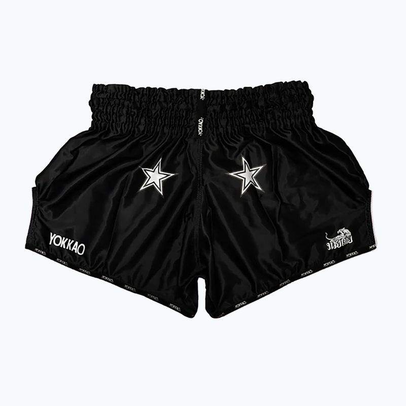 Pantaloni scurți de antrenament pentru bărbați YOKKAO Lettering Fight black 2