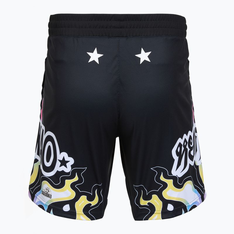 Pantaloni scurți de antrenament pentru bărbați YOKKAO Flames Workout black 2