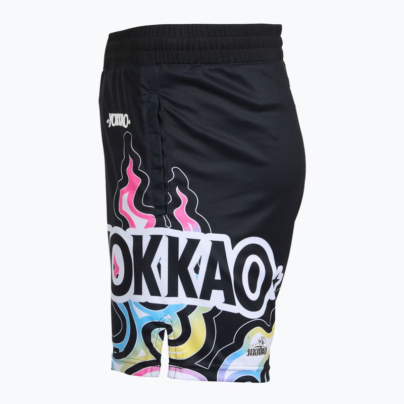 Pantaloni scurți de antrenament pentru bărbați YOKKAO Flames Workout black 3
