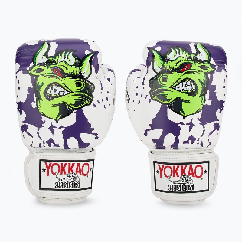 Mănuși de box pentru bărbați YOKKAO Angry Bull white 2