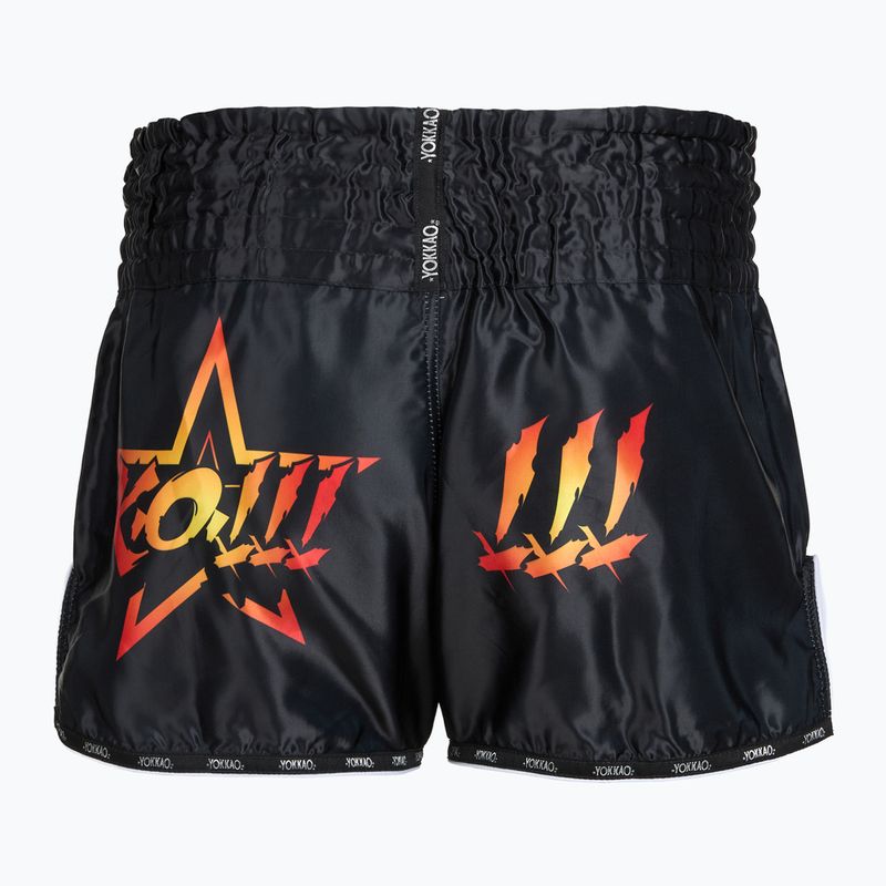 Pantaloni scurți de antrenament pentru bărbați YOKKAO Fighter KO Muay Thai black 2