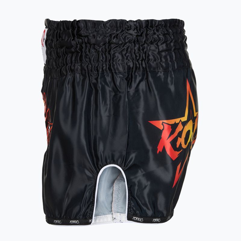 Pantaloni scurți de antrenament pentru bărbați YOKKAO Fighter KO Muay Thai black 3