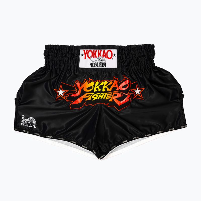 Pantaloni scurți de antrenament pentru bărbați YOKKAO Fighter KO Muay Thai black 5