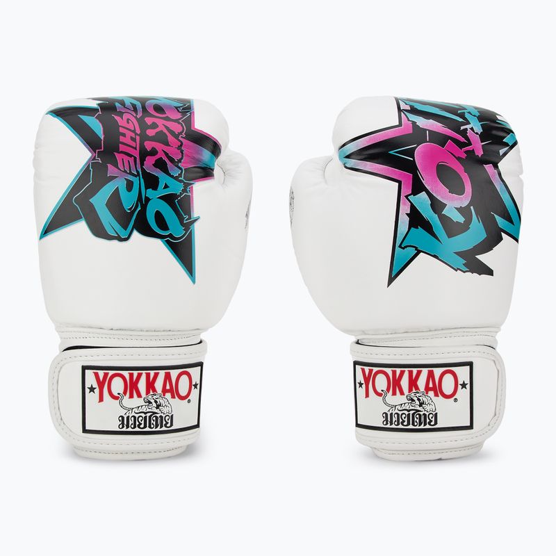 Mănuși de box pentru bărbați YOKKAO Fighter KO white 2