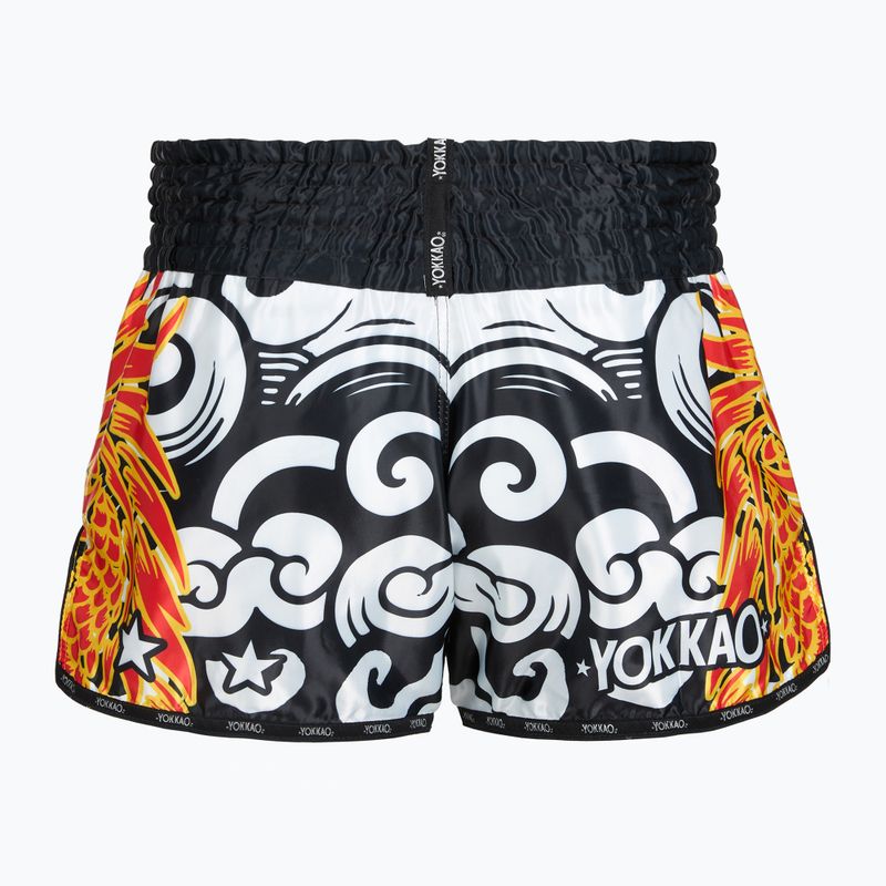 Pantaloni scurți de antrenament pentru bărbați YOKKAO Dragon Muay Thai black/white 2