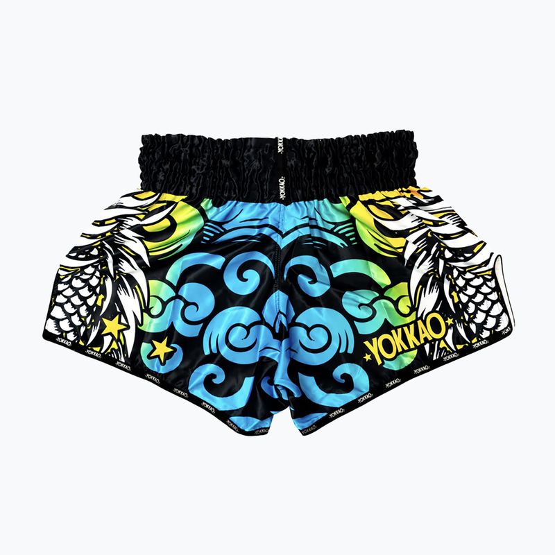 Pantaloni scurți de antrenament pentru bărbați YOKKAO Dragon Muay Thai pink/blue 6