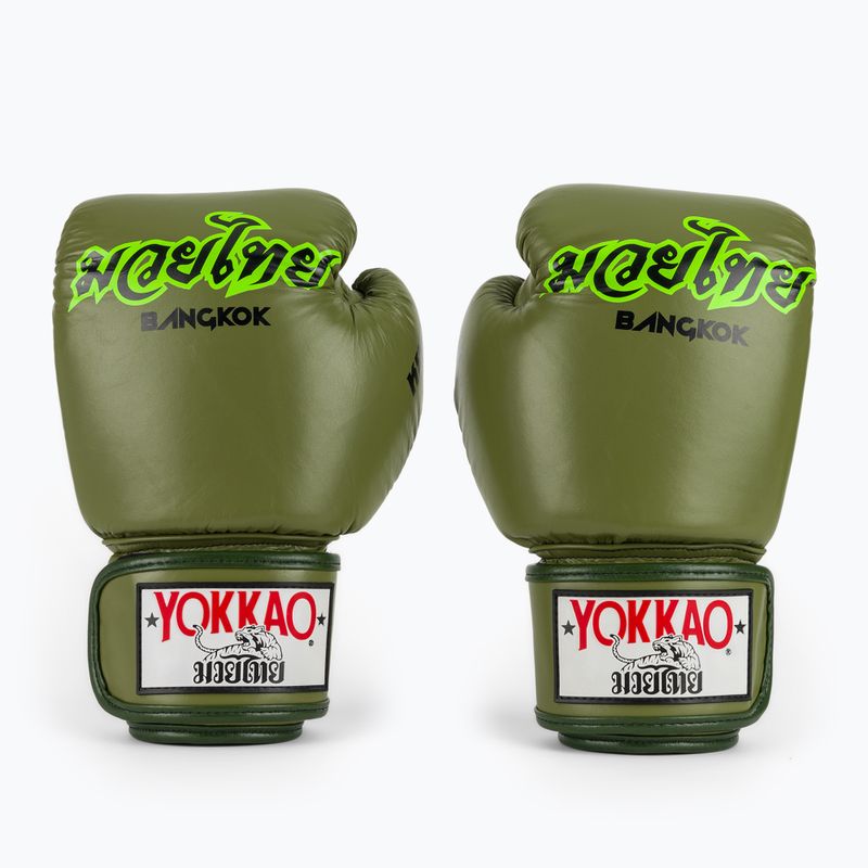 Mănuși de box YOKKAO Late Show Boxing olive 2