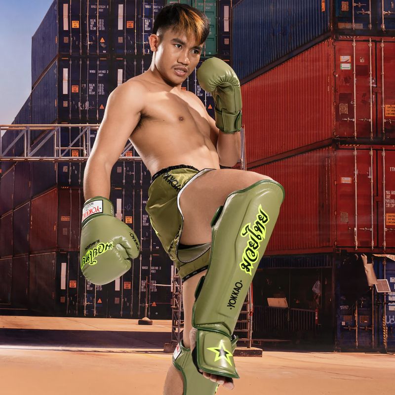 Protecții pentru tibie și picioare YOKKAO Late Show olive 6