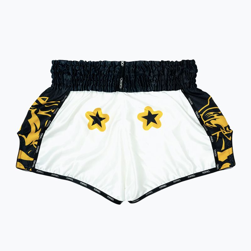Pantaloni scurți de antrenament pentru bărbați YOKKAO Original Muay Thai white 2