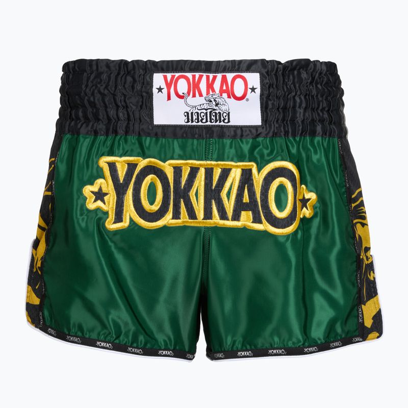 Pantaloni scurți de antrenament pentru bărbați YOKKAO Original Muay Thai green