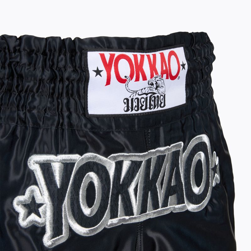 Pantaloni scurți de antrenament pentru bărbați YOKKAO Original Muay Thai black 4