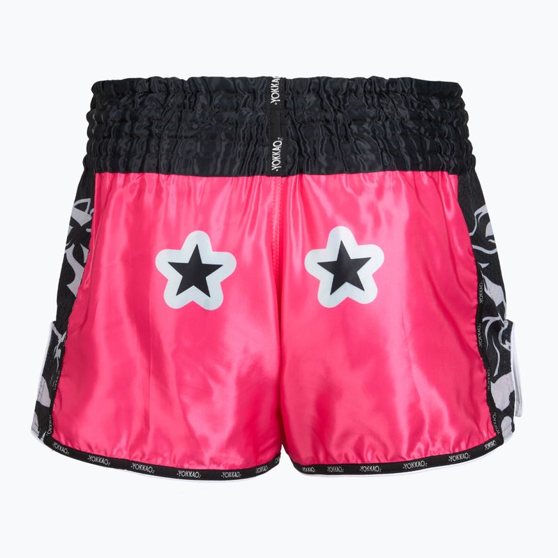 Pantaloni scurți de antrenament pentru bărbați YOKKAO Original Muay Thai magenta 2