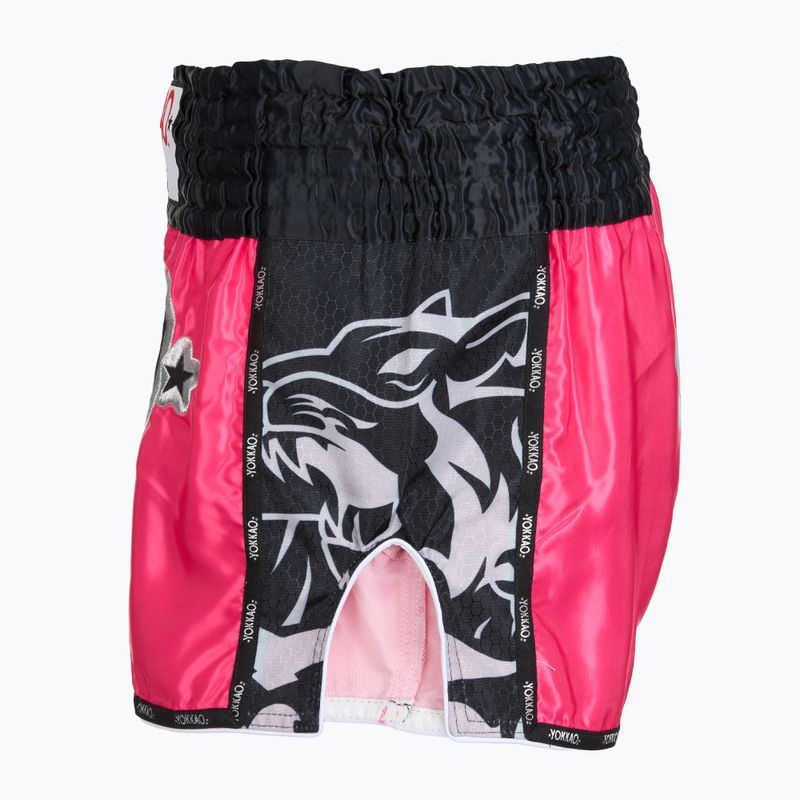 Pantaloni scurți de antrenament pentru bărbați YOKKAO Original Muay Thai magenta 3