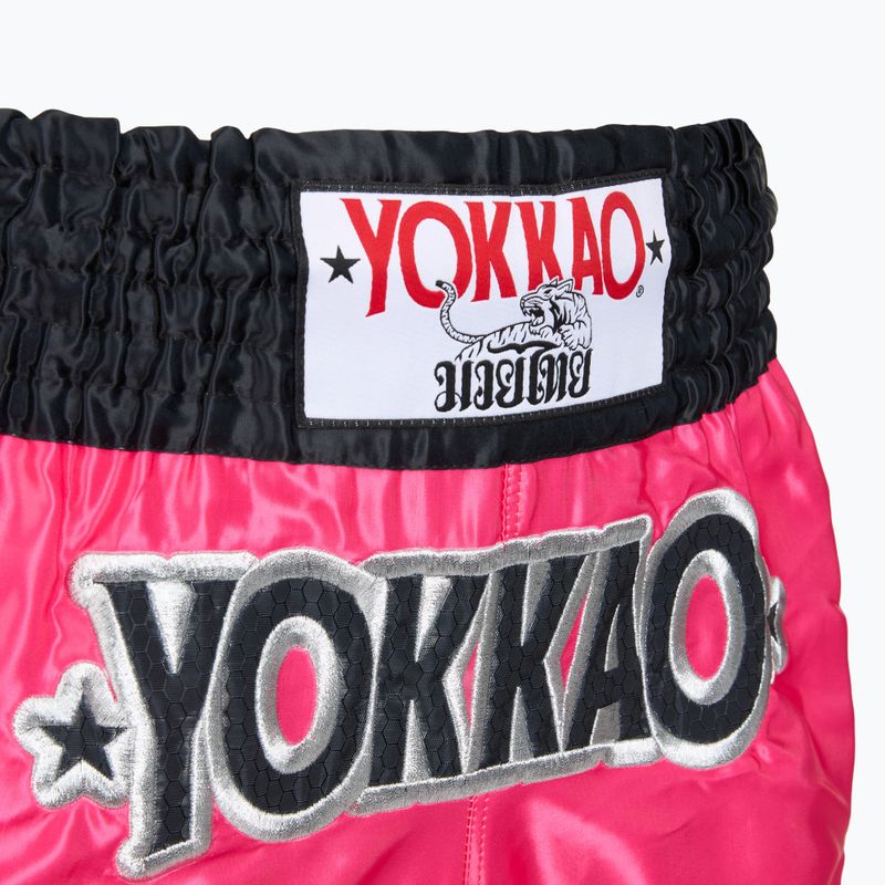 Pantaloni scurți de antrenament pentru bărbați YOKKAO Original Muay Thai magenta 4