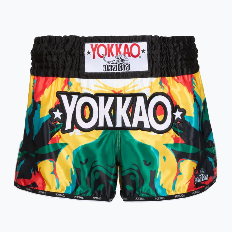 Pantaloni scurți de antrenament pentru bărbați YOKKAO Sunday Trip Muay Thai gold