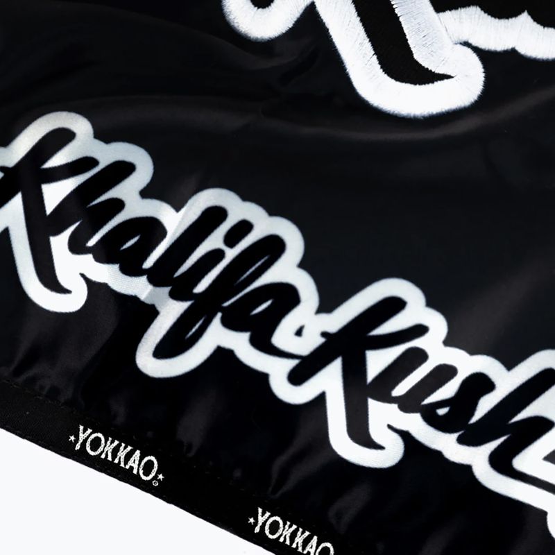Pantaloni scurți de antrenament pentru bărbați YOKKAO Khalifa Kush Muay Thai black 3
