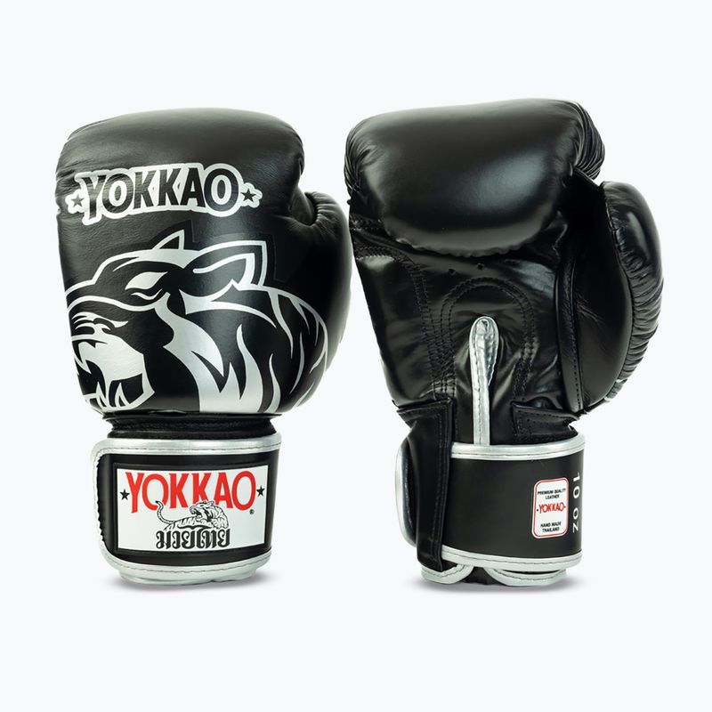 Mănuși de box YOKKAO Original Boxing Gloves absolute black