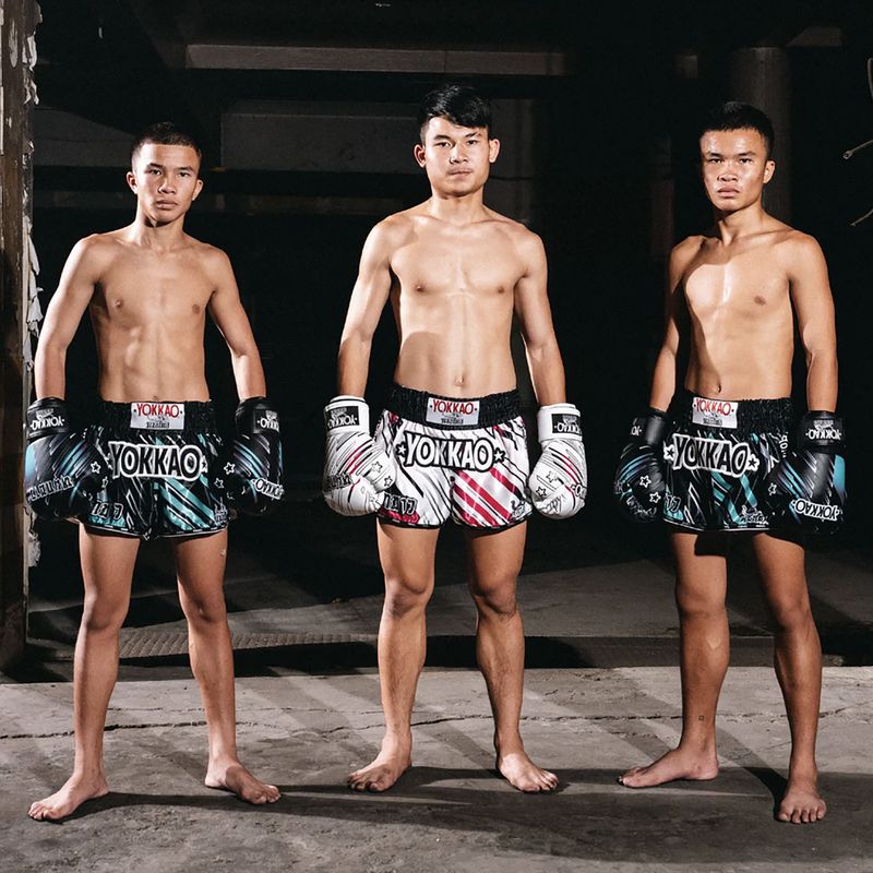 Pantaloni scurți de antrenament pentru bărbați YOKKAO Power Muay Thai black 6