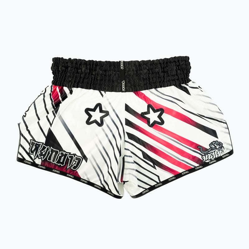 Pantaloni scurți de antrenament pentru bărbați YOKKAO Power Muay Thai white 2