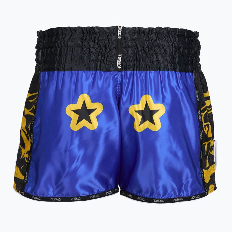 Pantaloni scurți de antrenament pentru bărbați YOKKAO Original Muay Thai electric blue 2