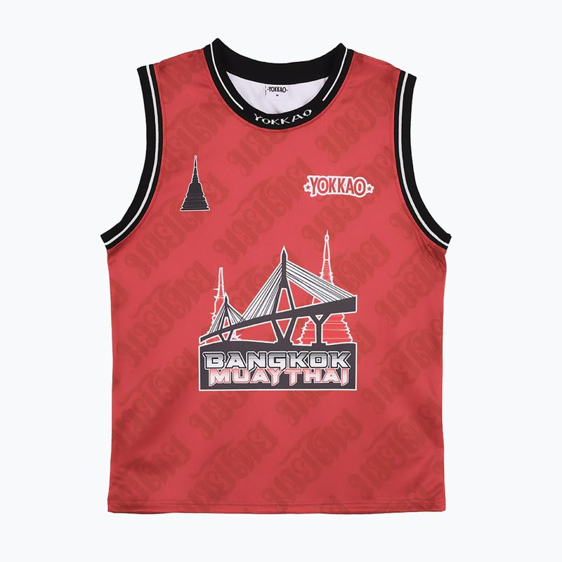 Tricou de antrenament bărbați YOKKAO Basket Bridge Tank Top red