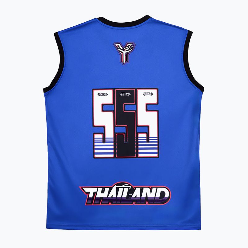 Tricou de antrenament bărbați YOKKAO Tiger Workout Tank Top blue 2
