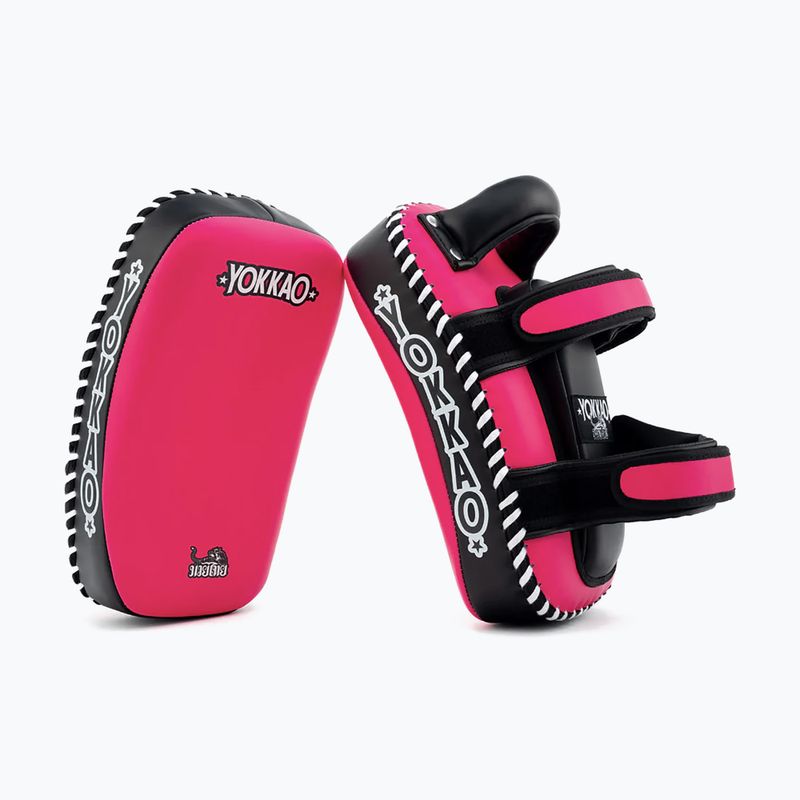 Scuturi de antrenament YOKKAO Freestyle Kicking Pads 2 buc. fuchsia/black 3
