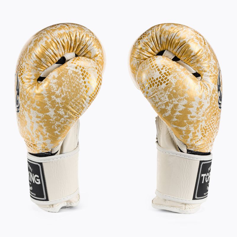Top King Muay Thai Muay Thai Super Star Air mănuși de box alb TKBGSS 3