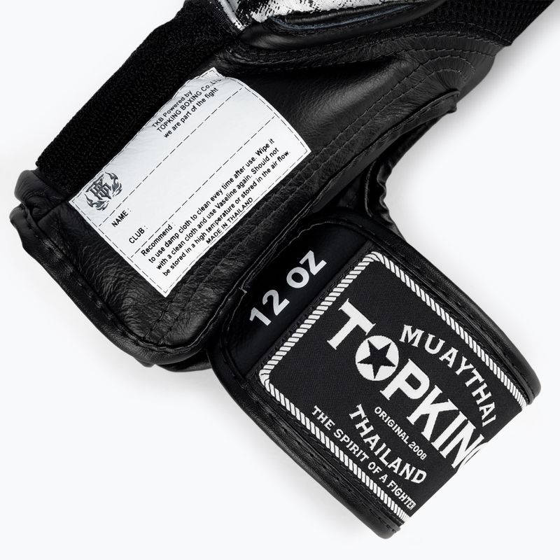 Top King Muay Thai Muay Thai Muay Thai Super Star Snake mănuși de box negru TKBGSS-02A-BK-SV-10 5
