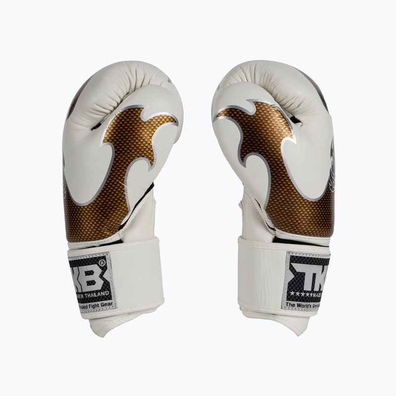 Top King Muay Thai Muay Thai Muay Thai Empower mănuși de box alb TKBGEM-01A-WH-GD-10 4