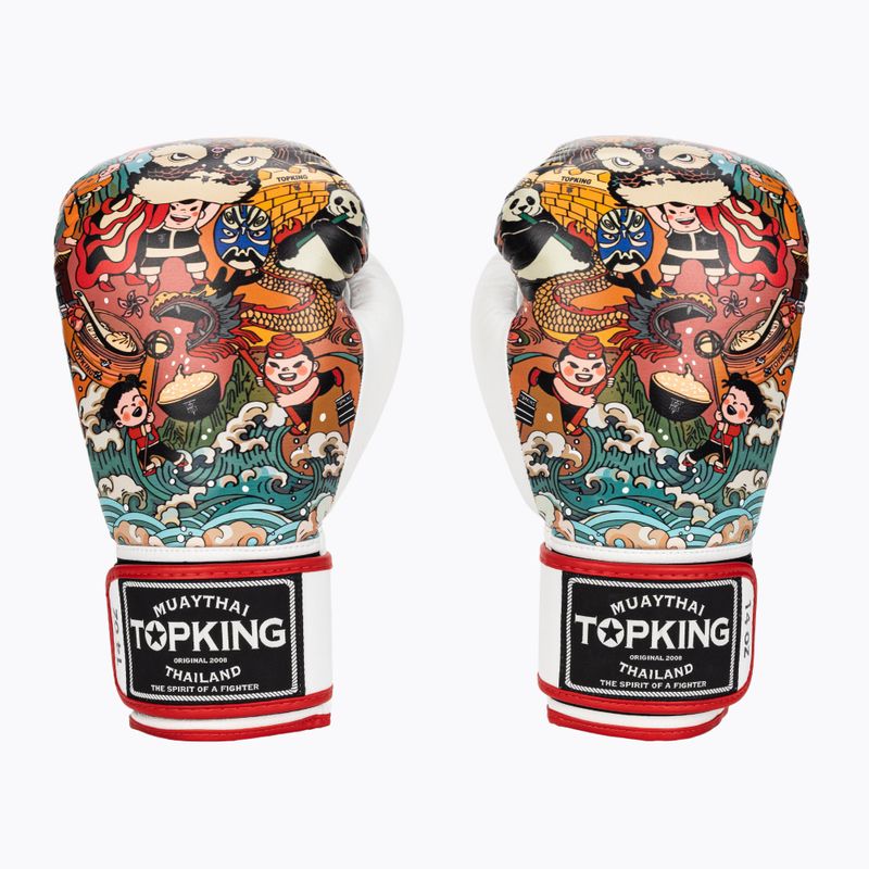 Mănuși de box Top King Boxing Culture white/red TKBGCT-SL-1C1 2