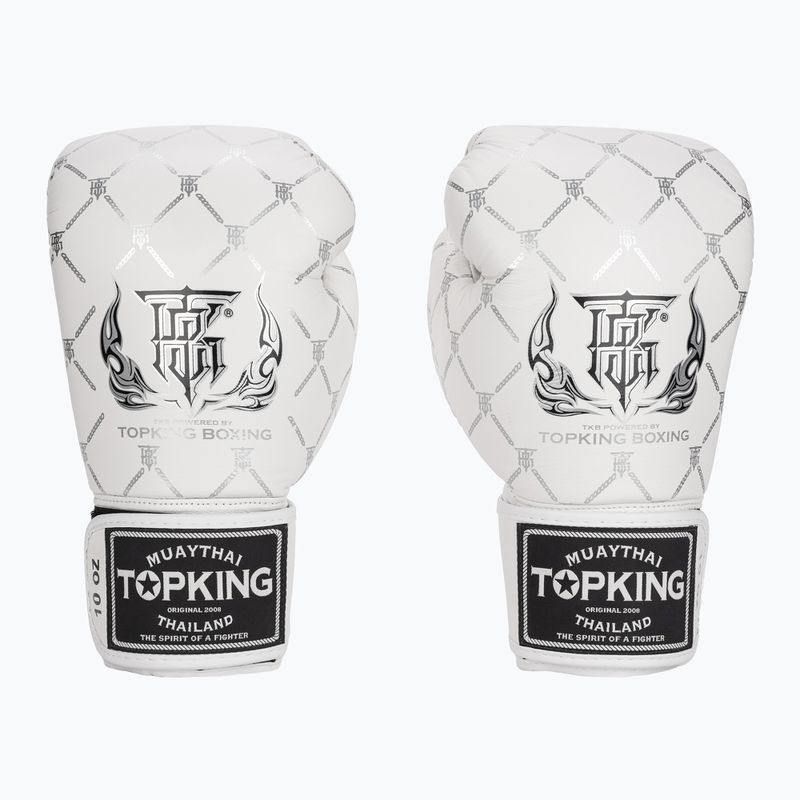 Mănuși de box Top King Boxing Chain white/silver