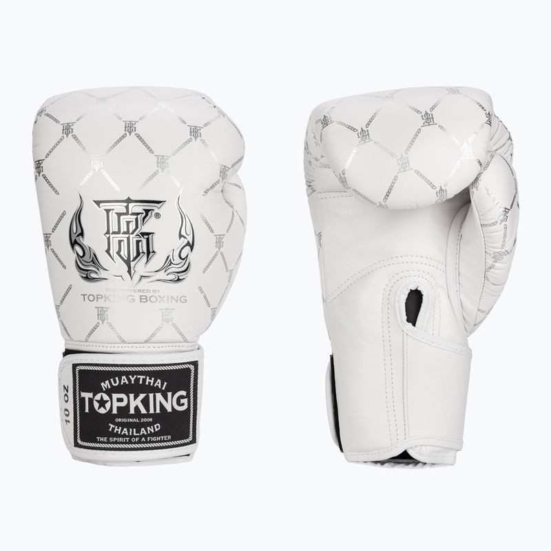 Mănuși de box Top King Boxing Chain white/silver 3
