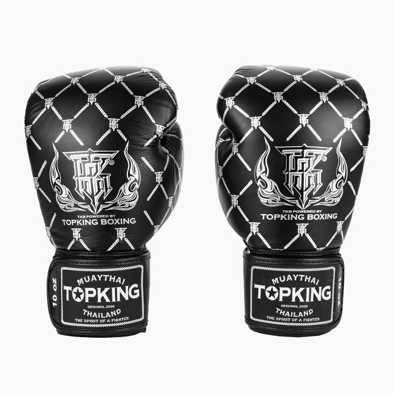 Mănuși de box Top King Boxing Chain black/silver