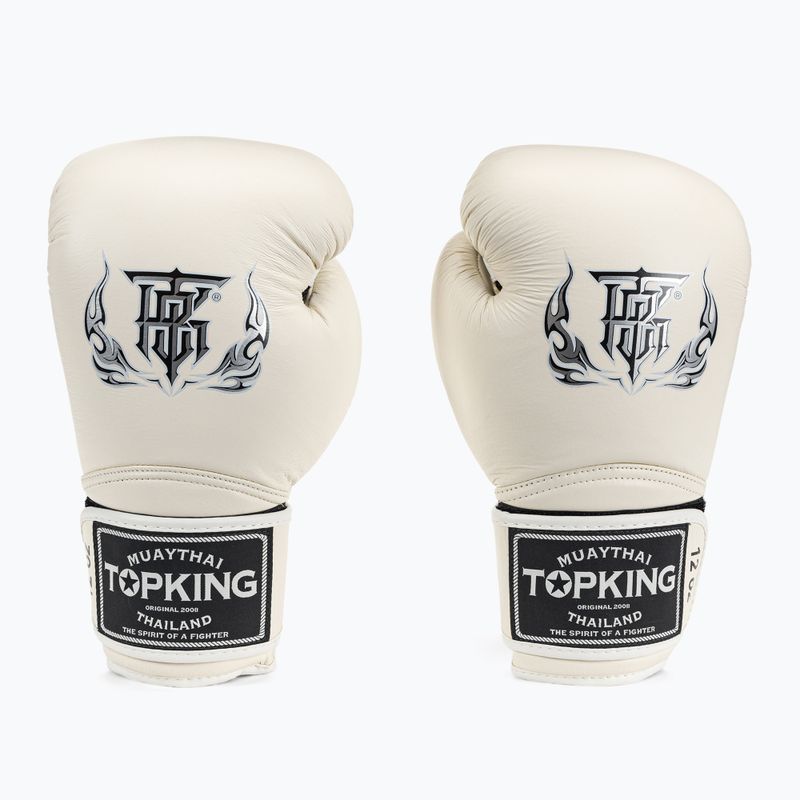 Top King Muay Thai Muay Thai mănuși de box Super Air alb