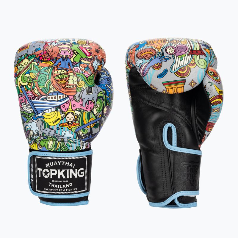 Mănuși de box Top King Boxing Culture black/blue