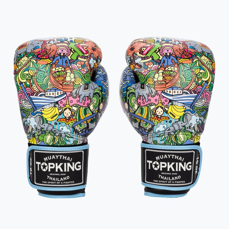 Mănuși de box Top King Boxing Culture black/blue