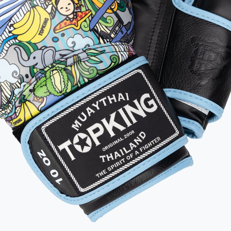 Mănuși de box Top King Boxing Culture black/blue 4