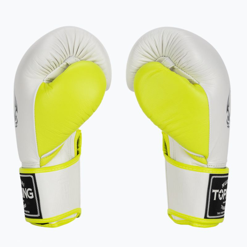Mănuși de box Top King Boxing Reborn white/yellow 3