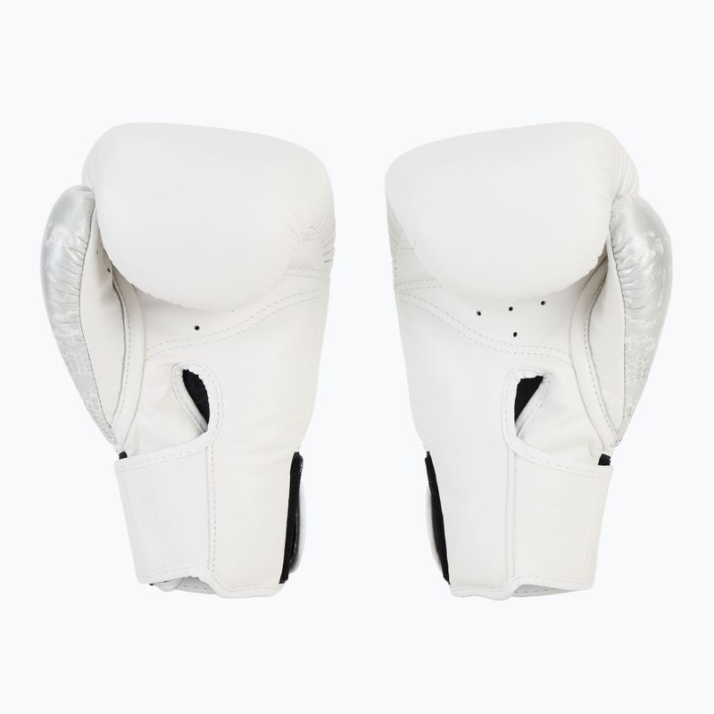 Mănuși de box Top King Muay Thai Power Snake white/silver 3
