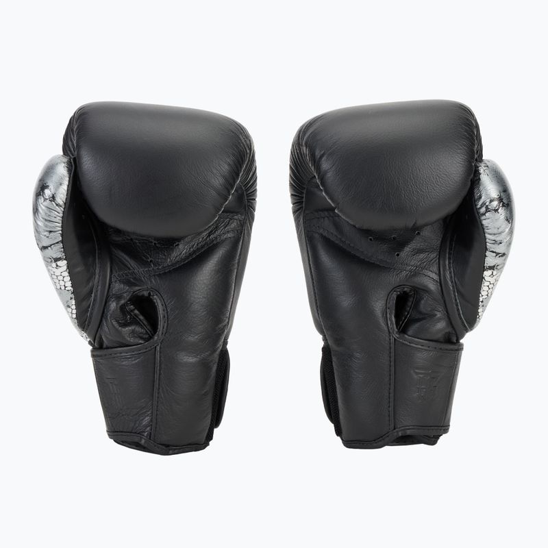 Mănuși de box Top King Muay Thai Power Snake black/silver 3