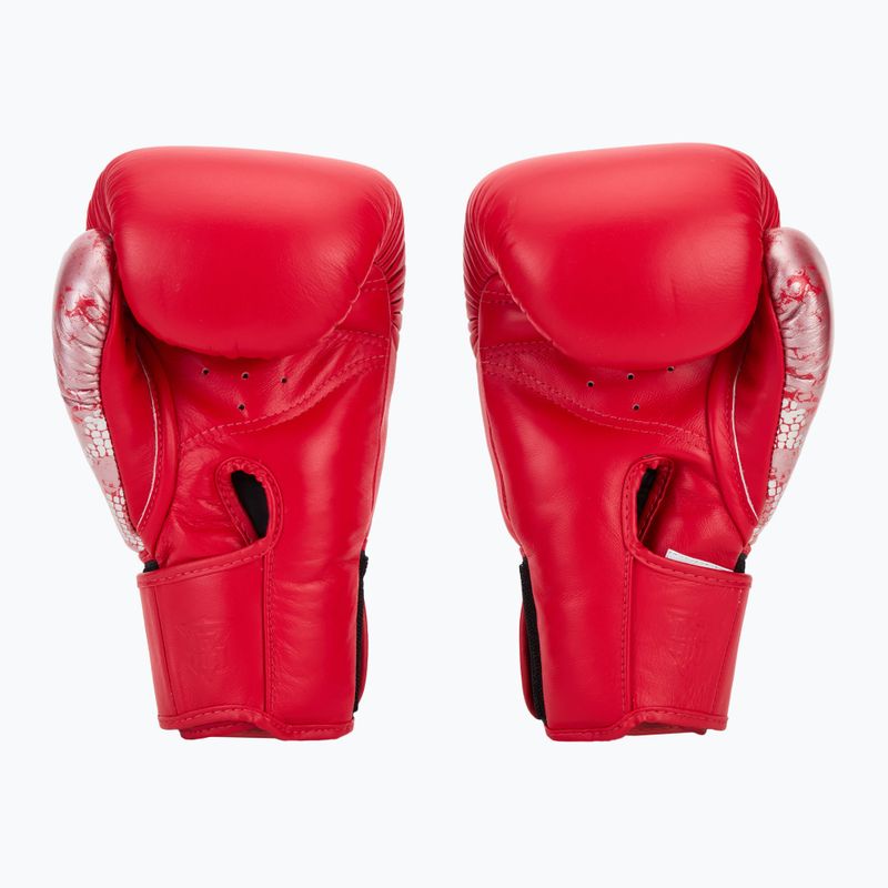 Mănuși de box Top King Muay Thai Power Snake red/silver 3