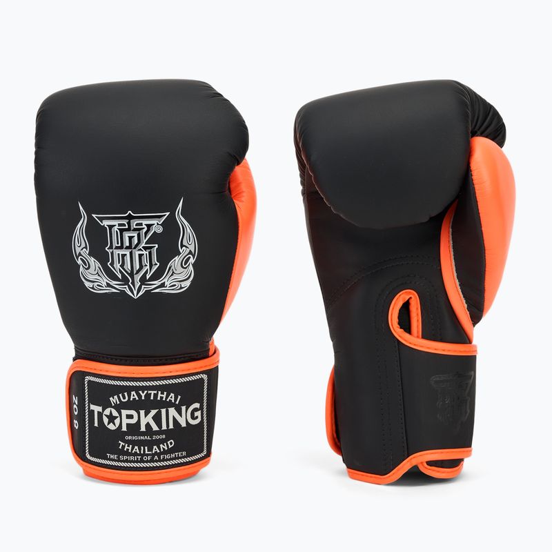 Mănuși de box Top King Reborn Boxing Semi Leather white/orange 3