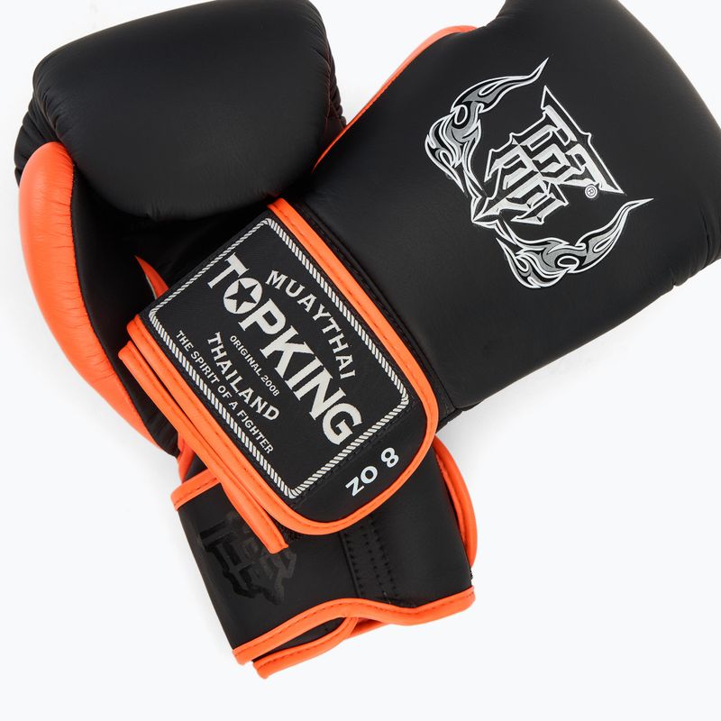 Mănuși de box Top King Reborn Boxing Semi Leather white/orange 5