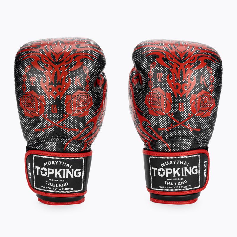 Mănuși de box Top King Boxing Dragon red/black