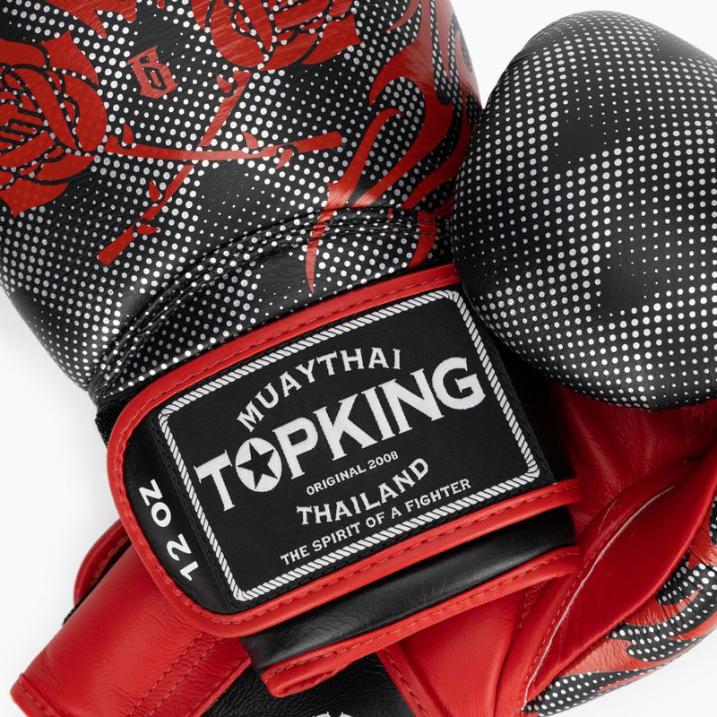 Mănuși de box Top King Boxing Dragon red/black 4