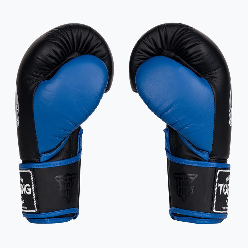 Mănuși de box Top King Reborn Boxing Semi Leather black/blue 4