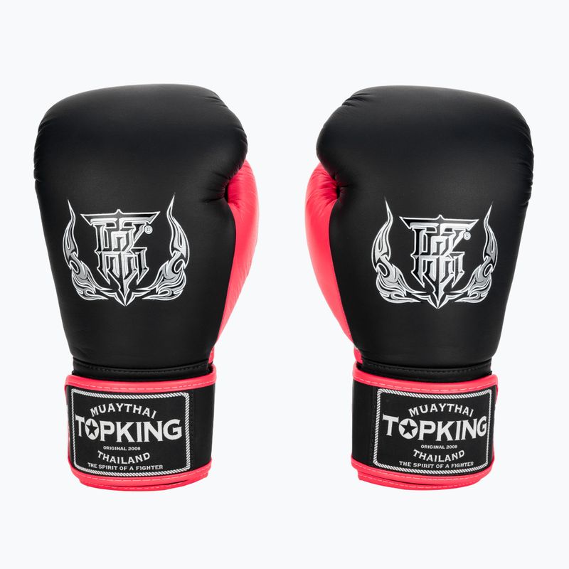 Mănuși de box Top King Reborn Boxing Semi Leather black/pink
